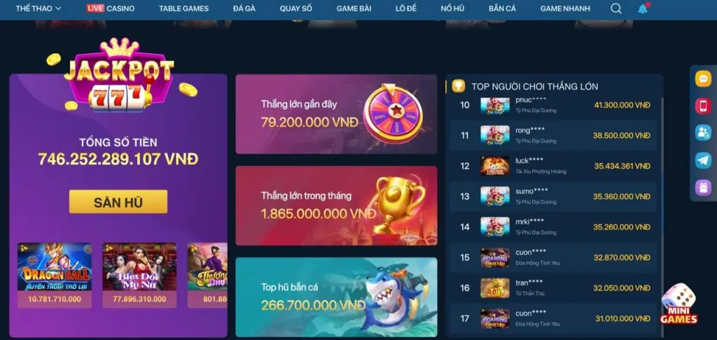 Đa dạng trò chơi tại luck88 casino